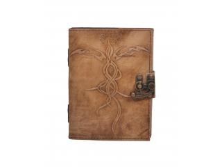 Handmade Vintage New Antique Design Embossed Leather Journal Notebook Charcoal Color Journals 7x5 Inches Notebook